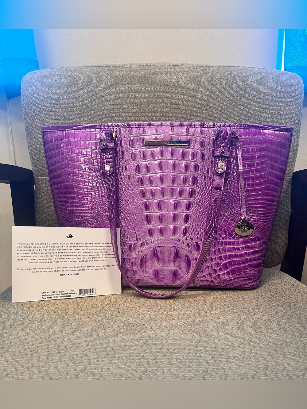Brahmin Melbourne Lilac Essence medium Asher - Picture 2 of 9
